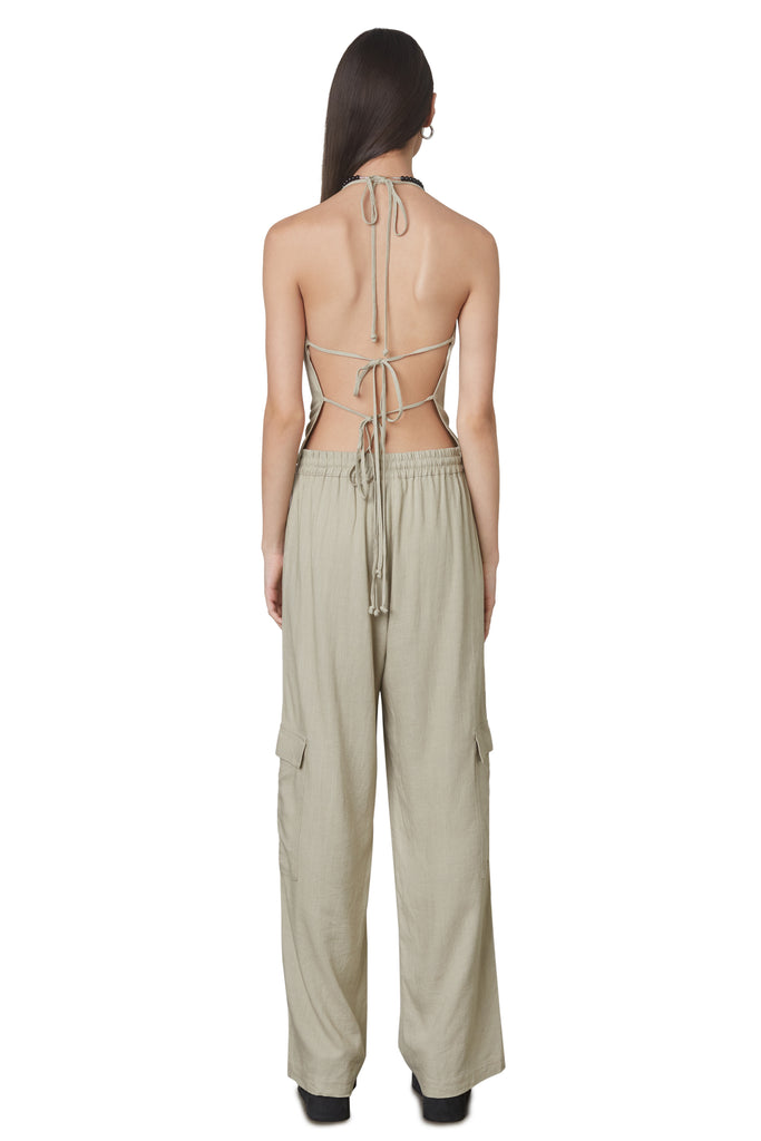 Jacob cargo pant in oyster back 