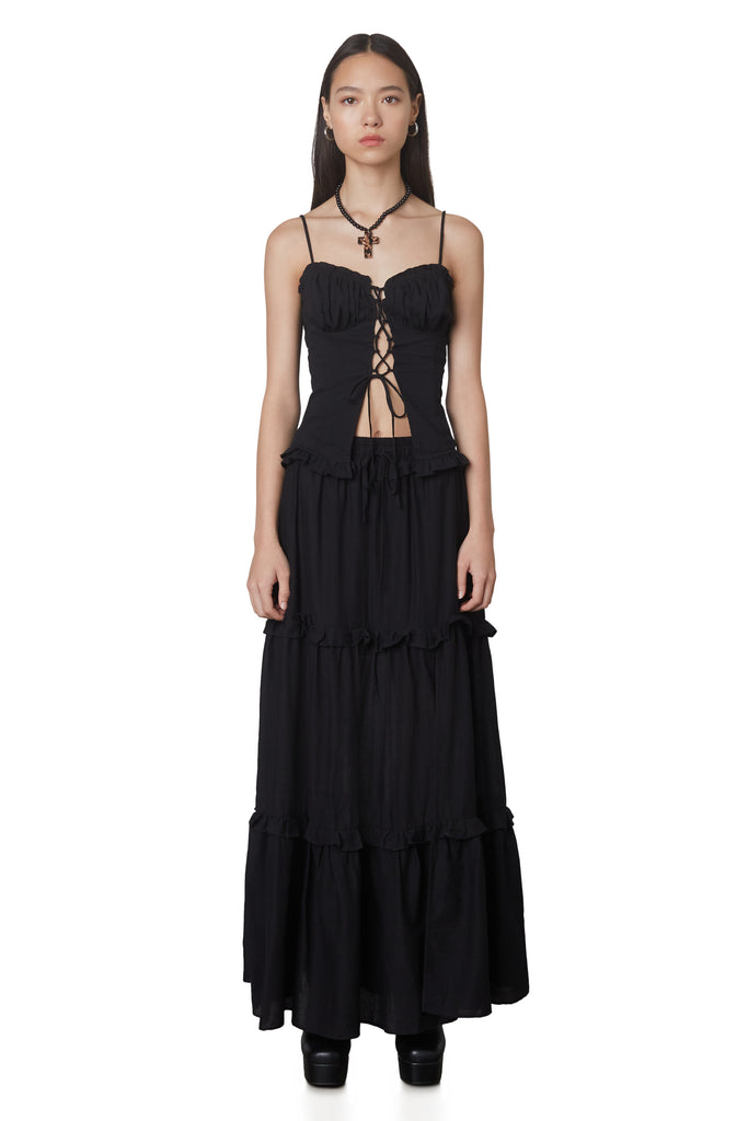Mila skirt in black front 2