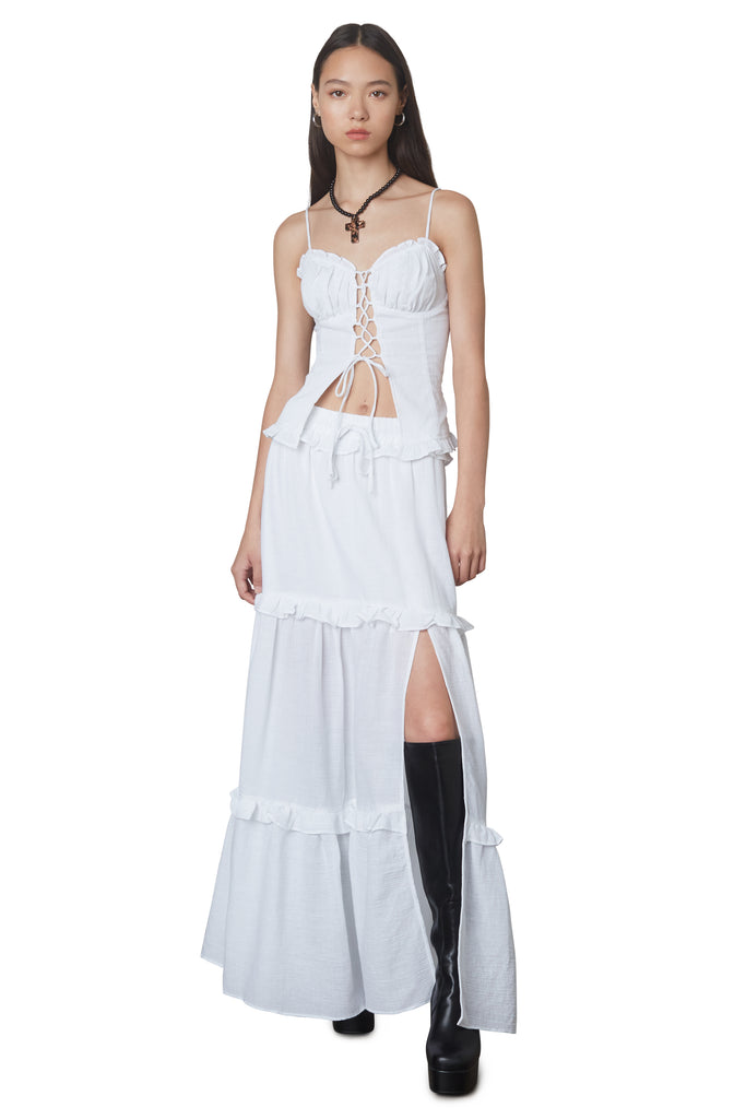 Mila skirt in white front 
