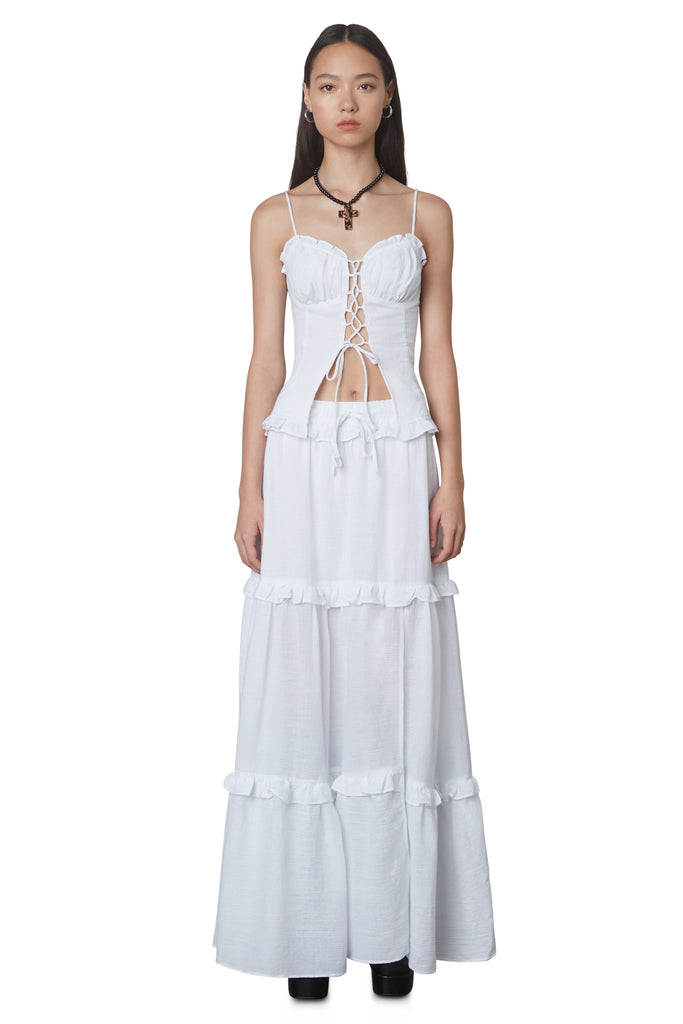 Mila skirt in white front 2