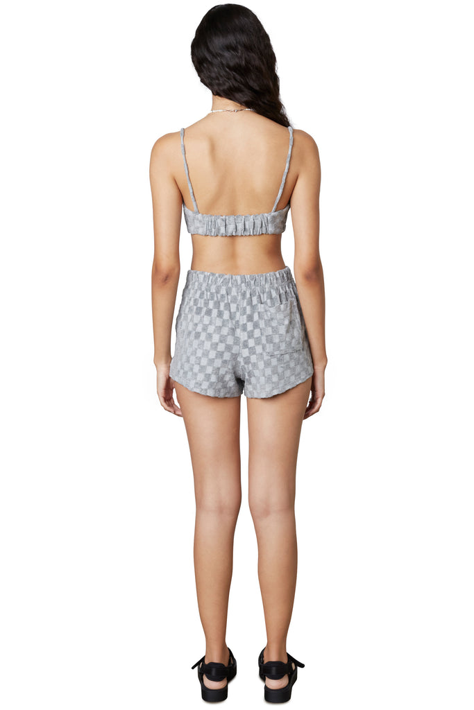 Rosa Terry Short in Heather Grey back 
