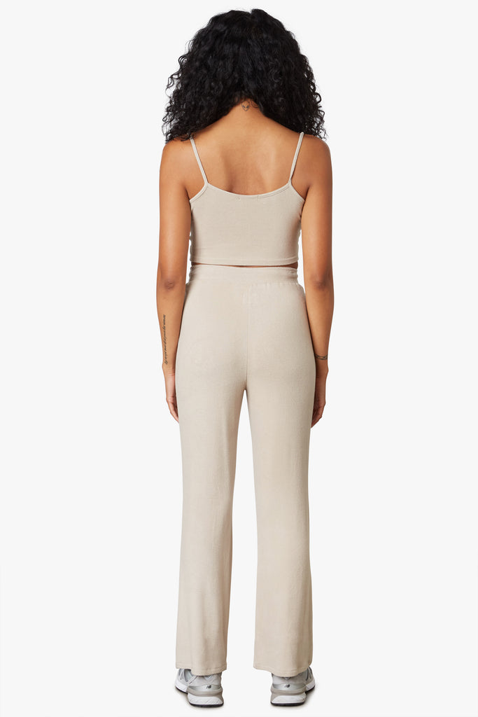 Straight Leg Lounge Pant in Taupe back 
