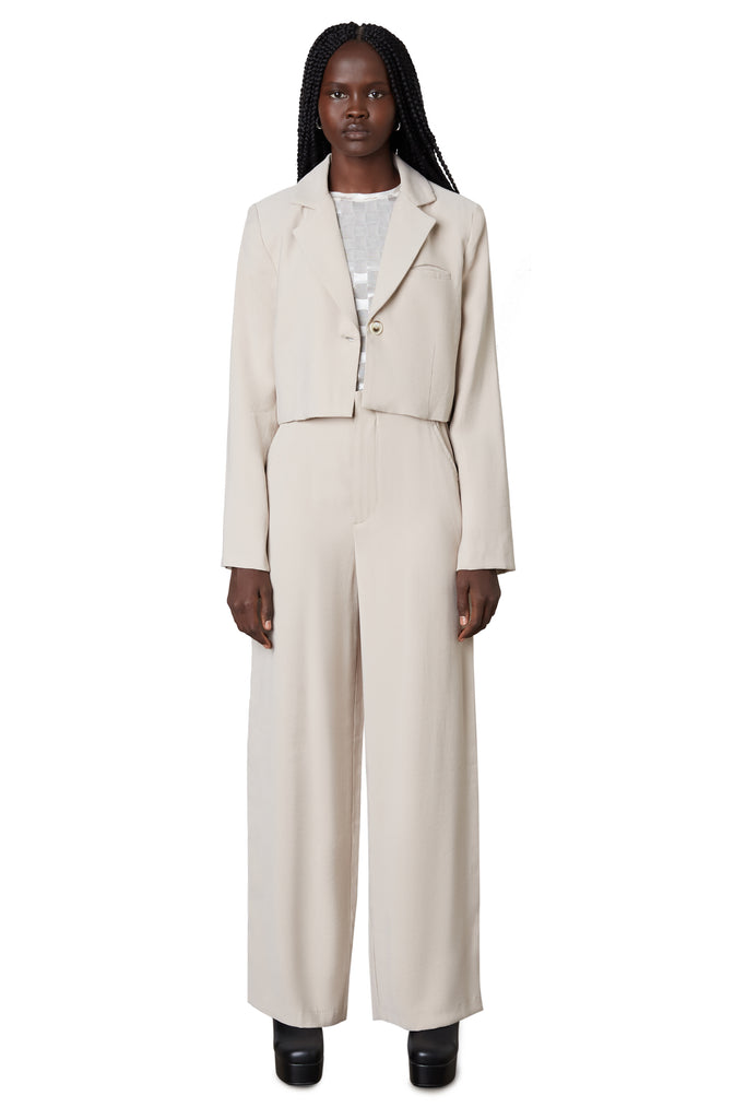 eloise trouser in stone front view