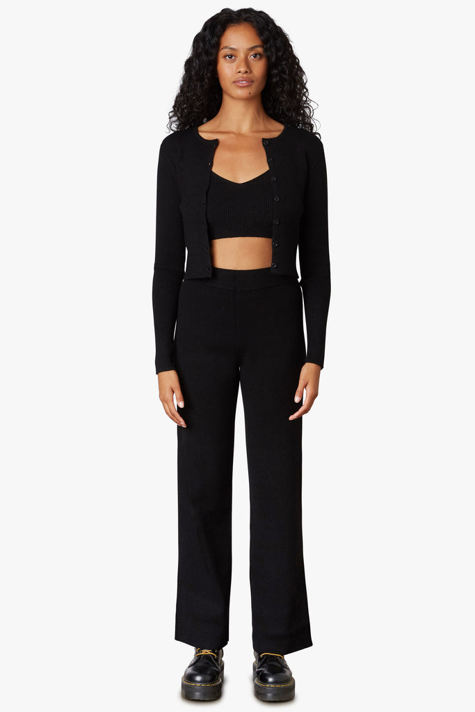 Elle Pant in black, front view 2
