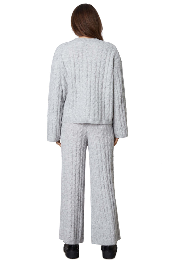didion sweater pant in heather grey back view