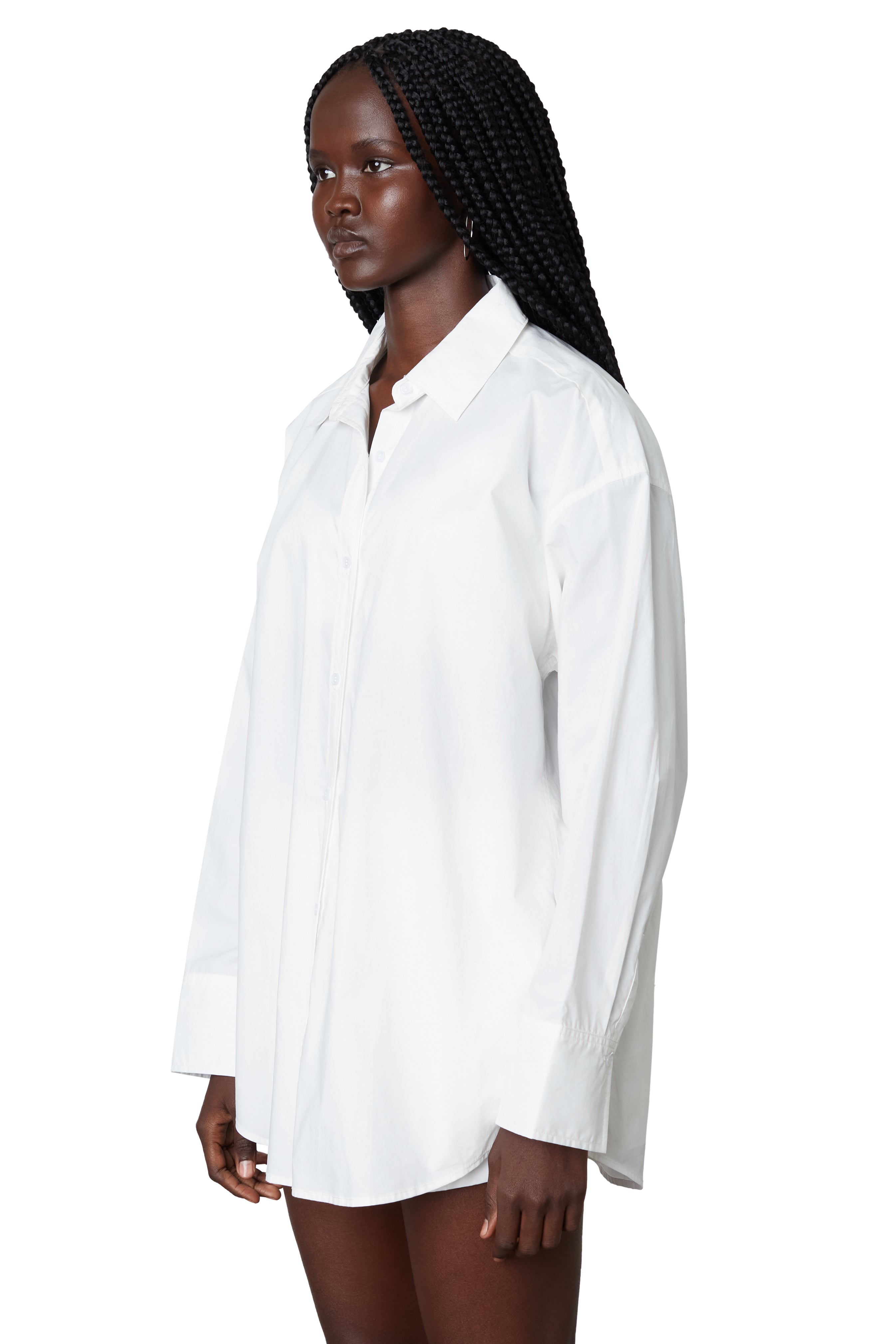 Leon Shirt in white side view