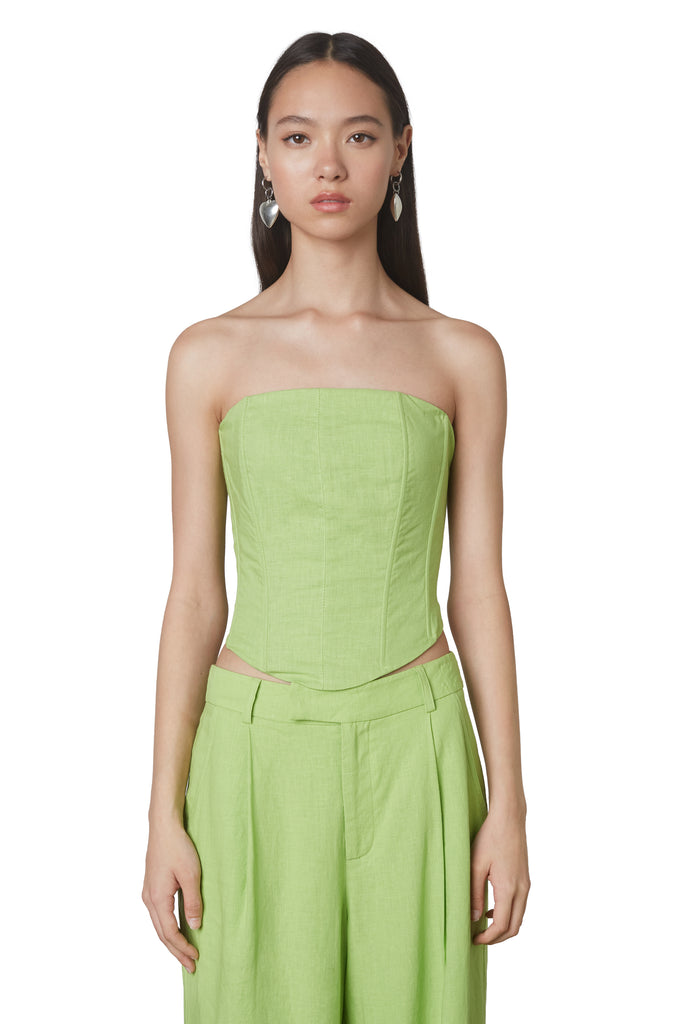 Marissa corset in lime front 