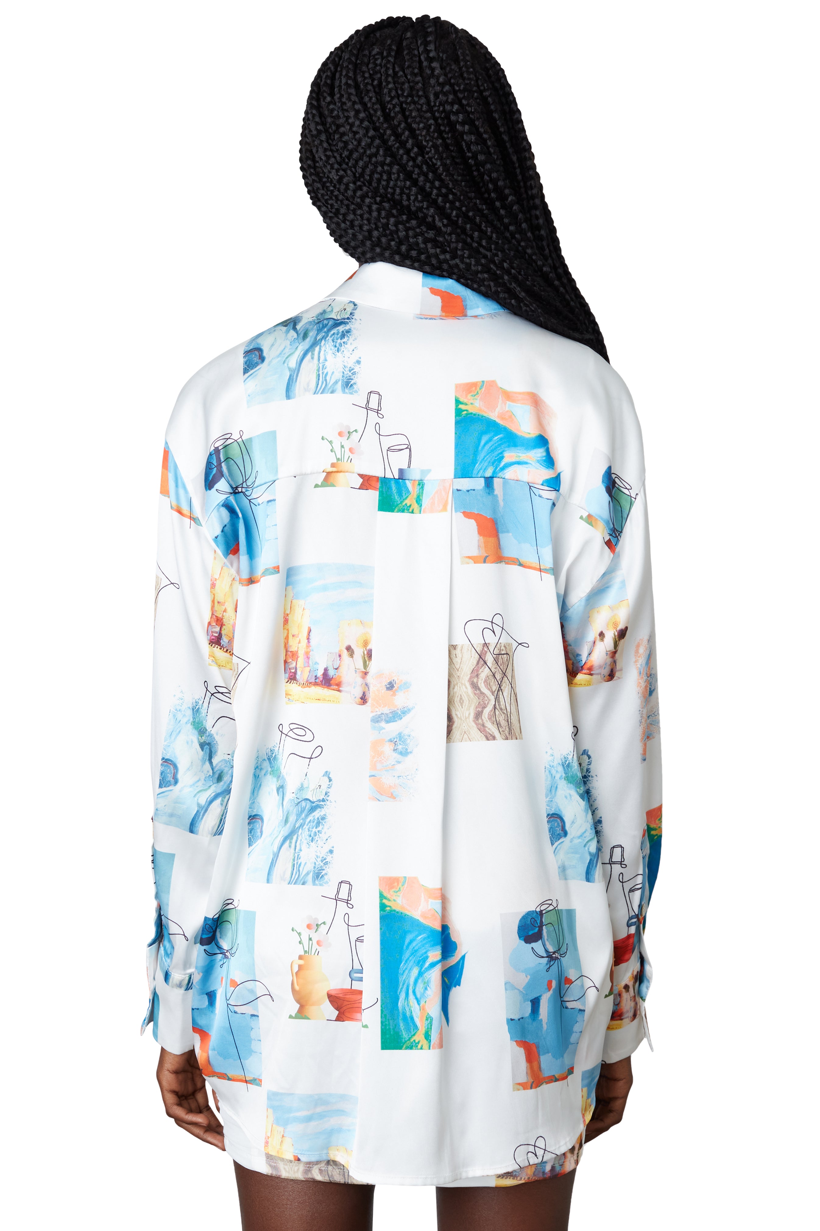 Jeanne Shirt in azul back view