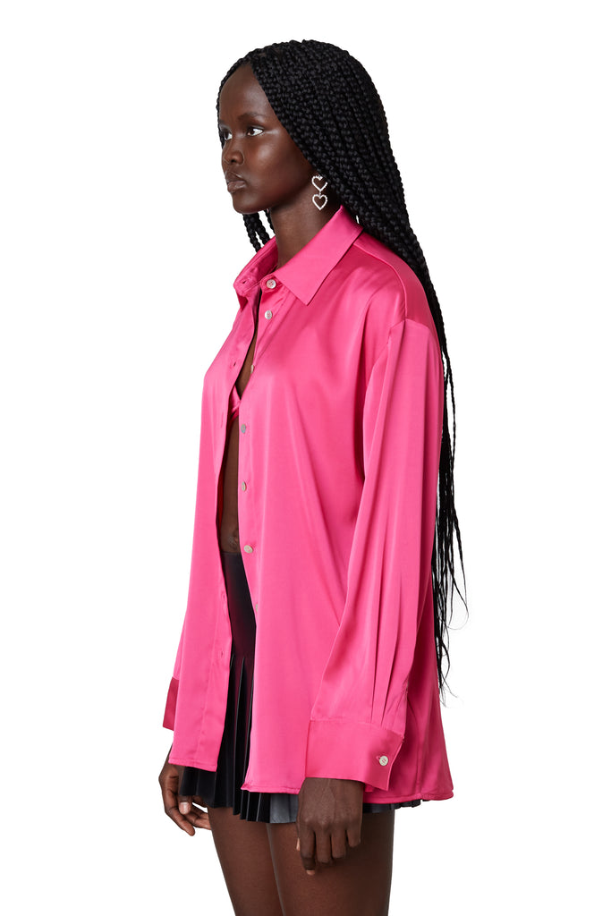jeanne shirt in magenta side view