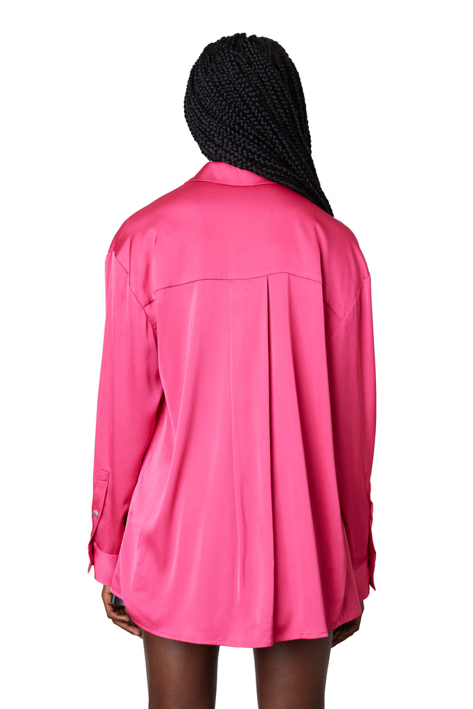 jeanne shirt in magenta back view
