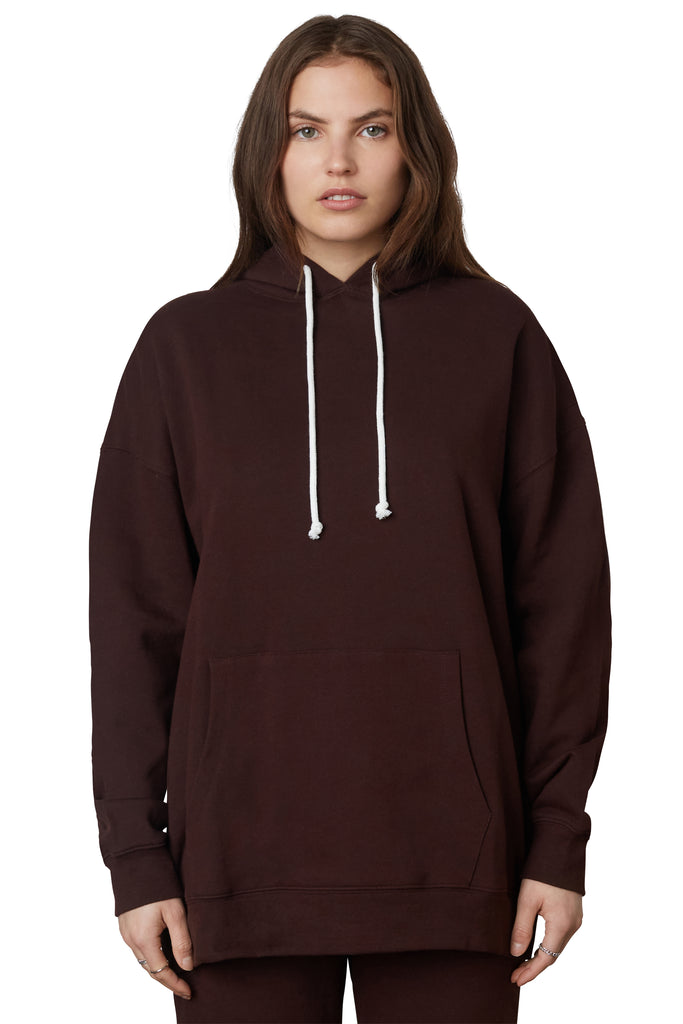 oversized hoodie coffee front view 2
