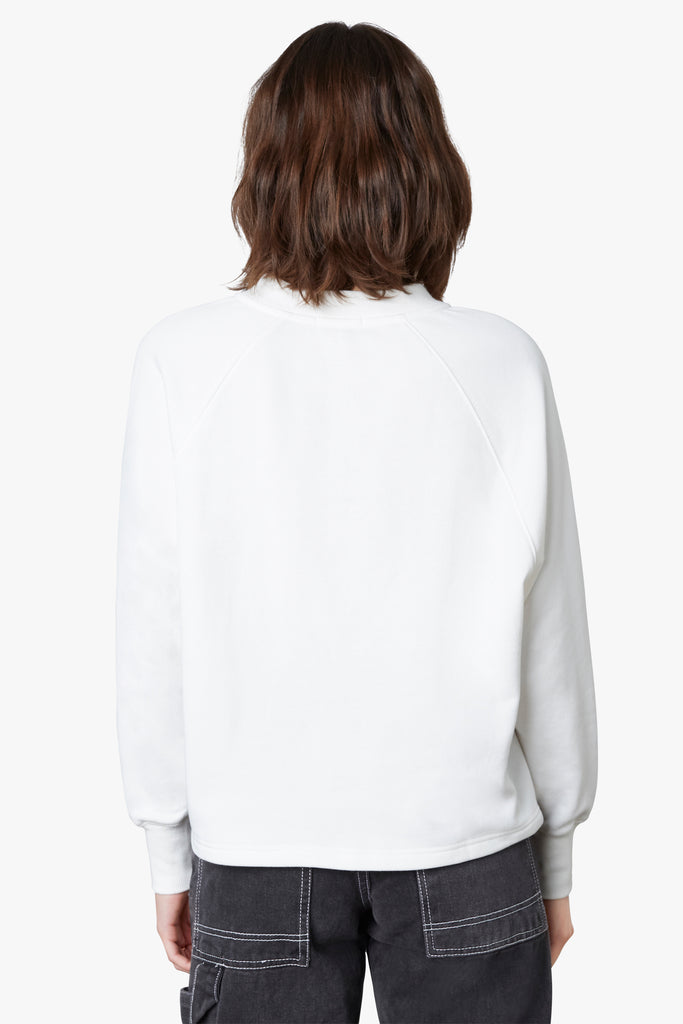 Coco Henley in white, back view