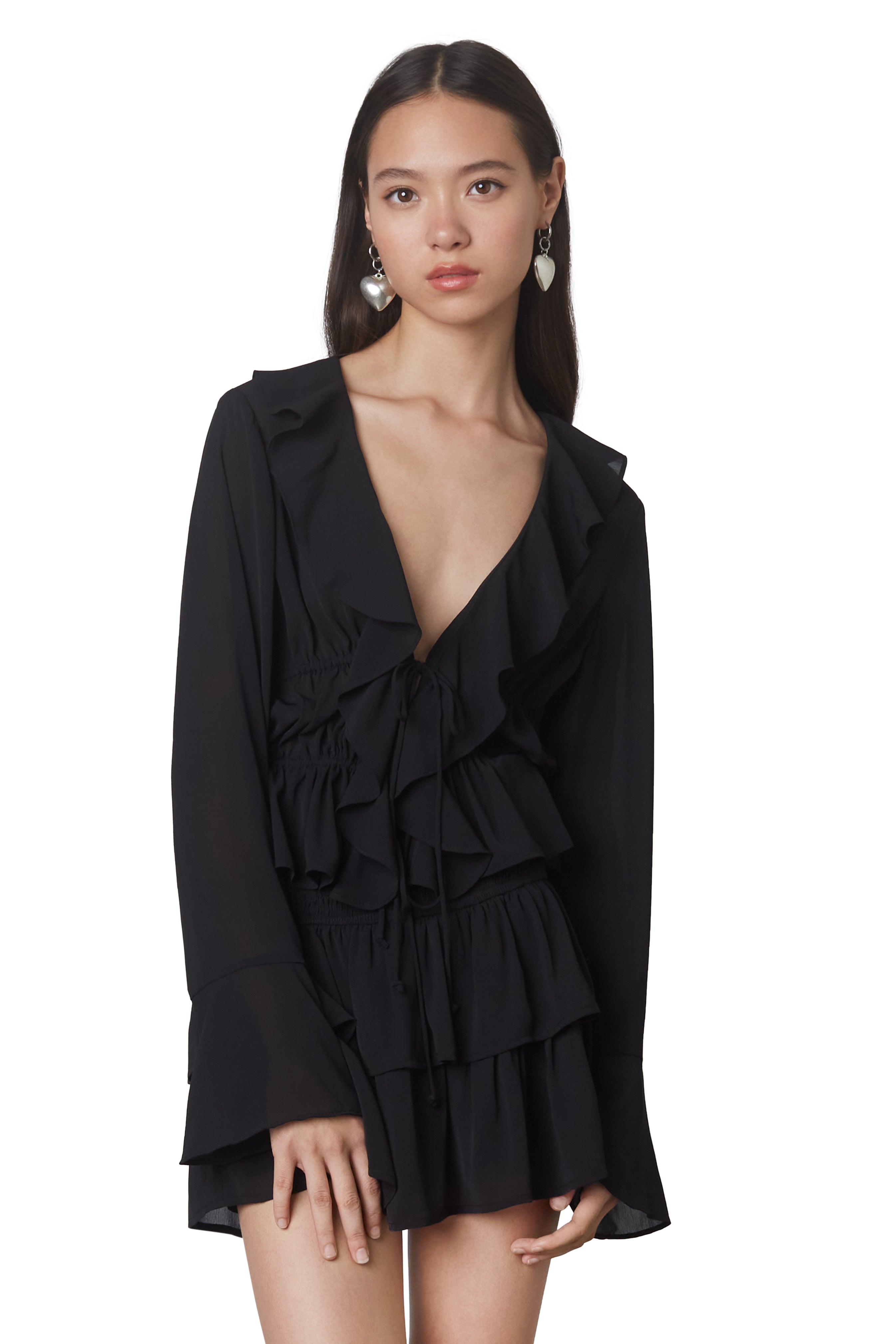 Cuba top in black front 2